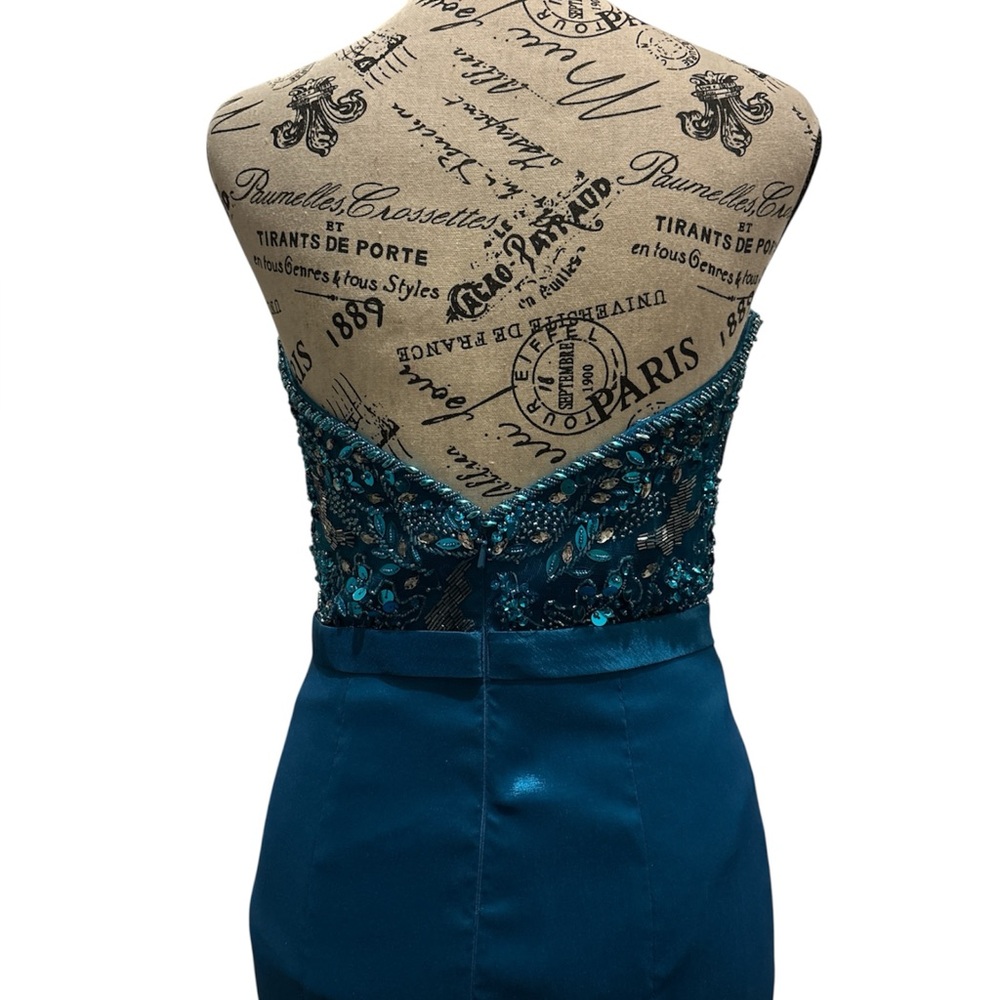 NWT Mac Duggal Formal Gown- Peacock - Picture 4 of 7